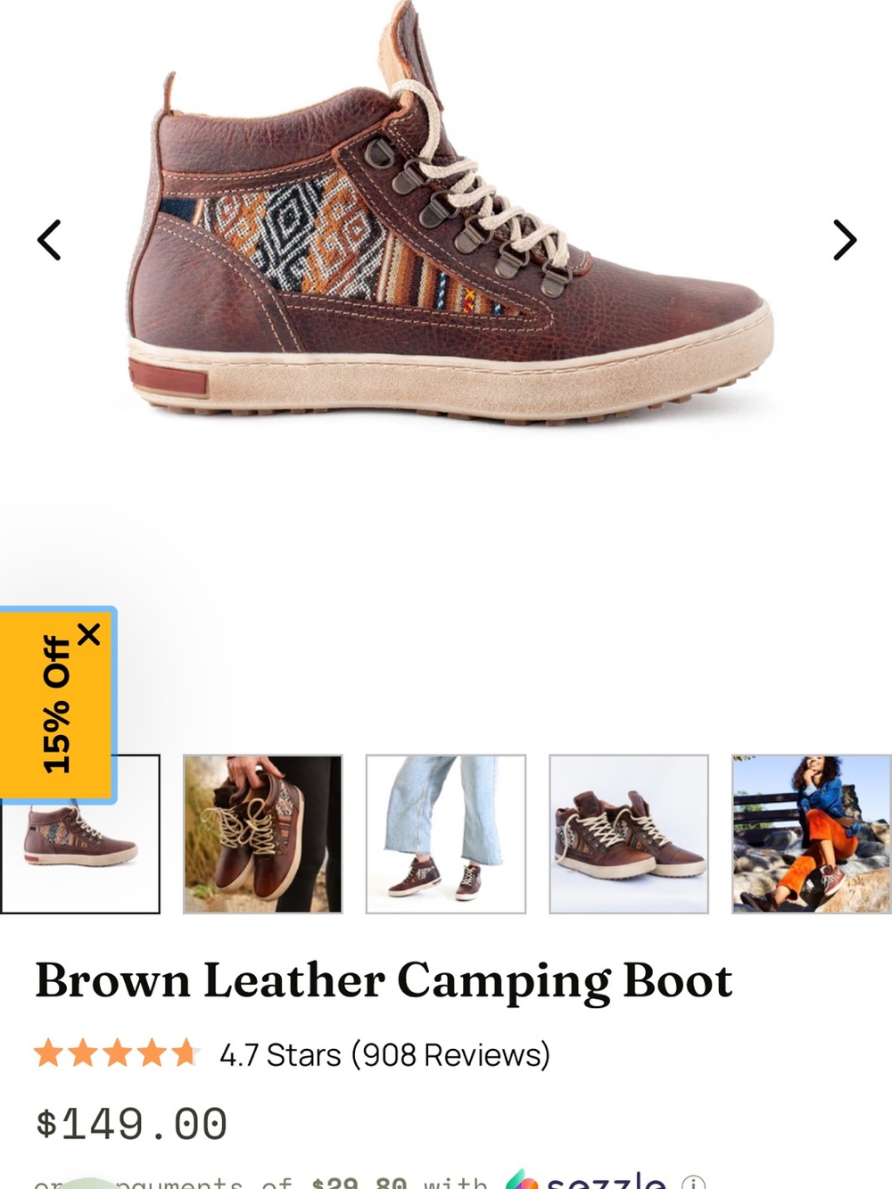 Inkkas Brown Leather Camping Casual Boot